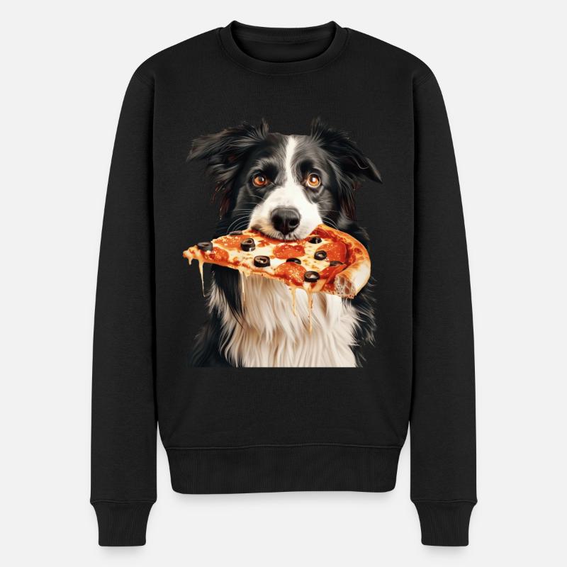 Border Collie - Pull Premium bio Homme - noir