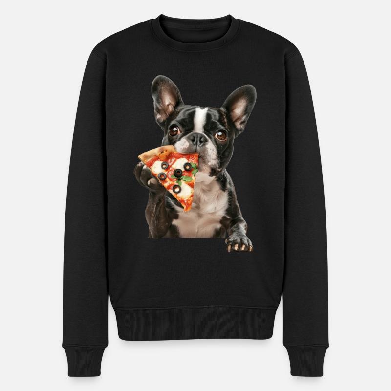 Boston Terrier - Pull Premium bio Homme - noir
