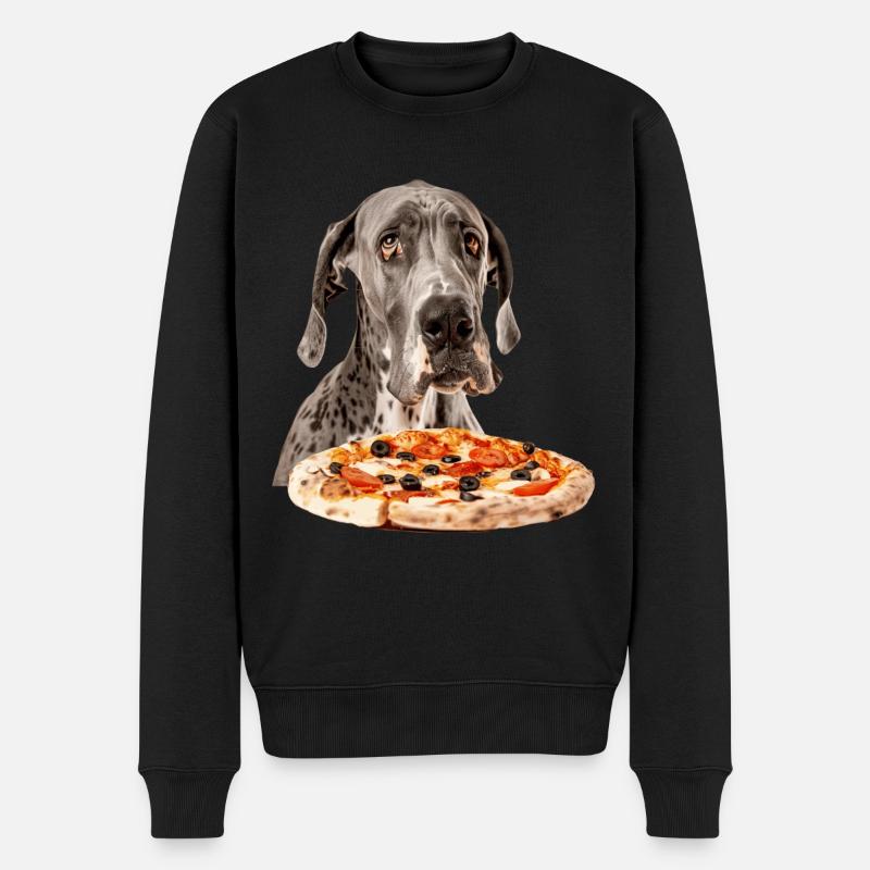 Deutsche Dogge - Männer Premium Bio Pullover - Schwarz