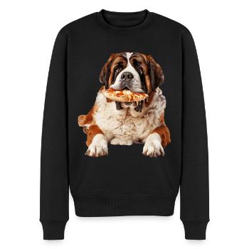 Bernhardiner - Männer Premium Bio Pullover - Schwarz - Vorne - Nico (187cm)