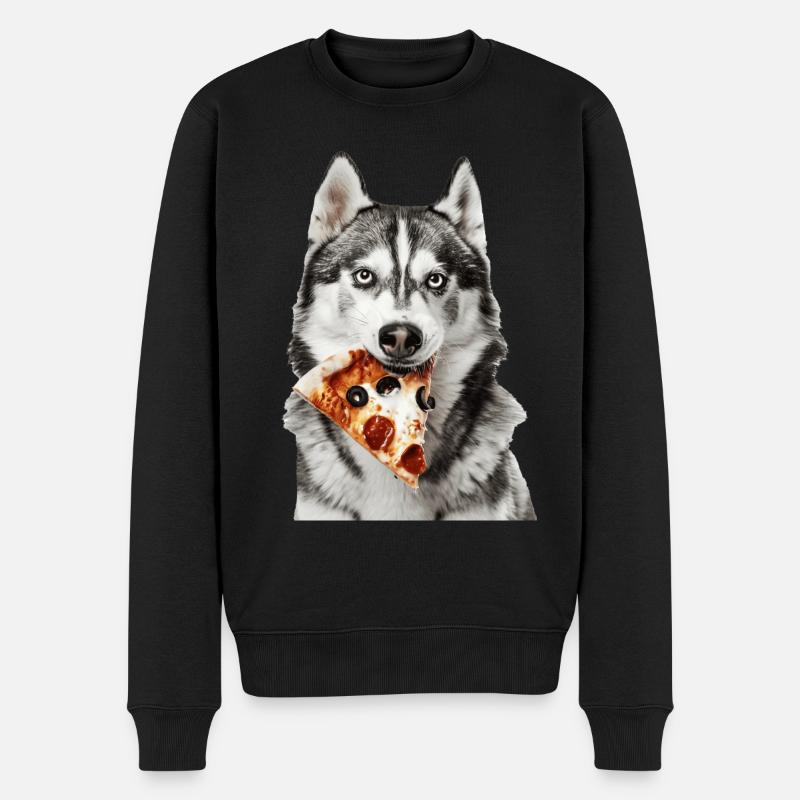 Husky sibérien - Pull Premium bio Homme - noir