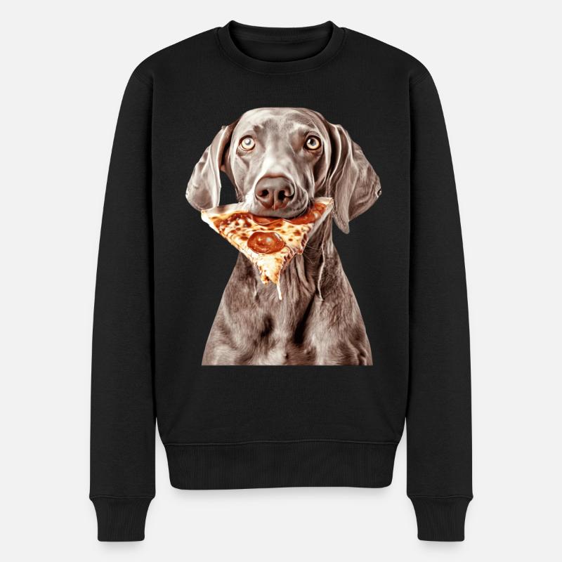 Weimaraner - Männer Premium Bio Pullover - Schwarz