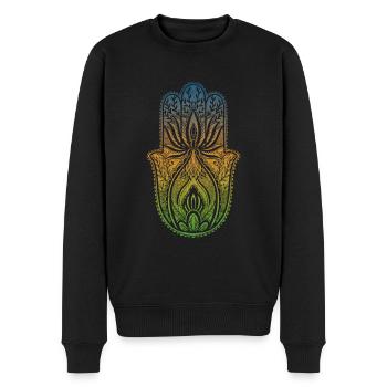 Positive Energie Für Alle Yoga-fans - Männer Premium Bio Pullover - Schwarz - Vorne - Nico (187cm)
