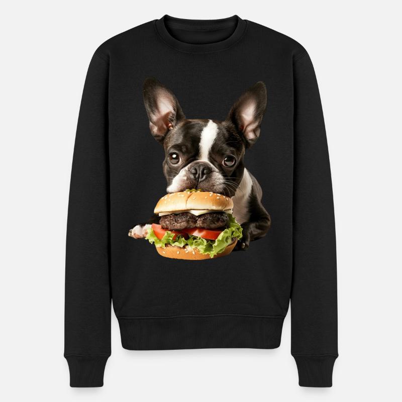 Boston Terrier - Pull Premium bio Homme - noir
