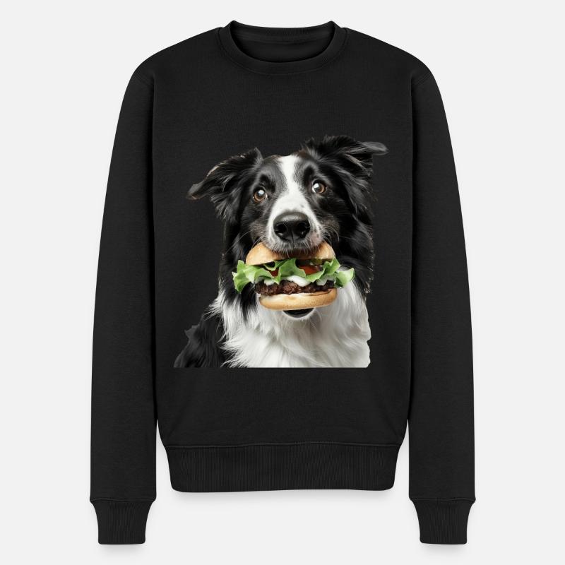 Border Collie - Pull Premium bio Homme - noir