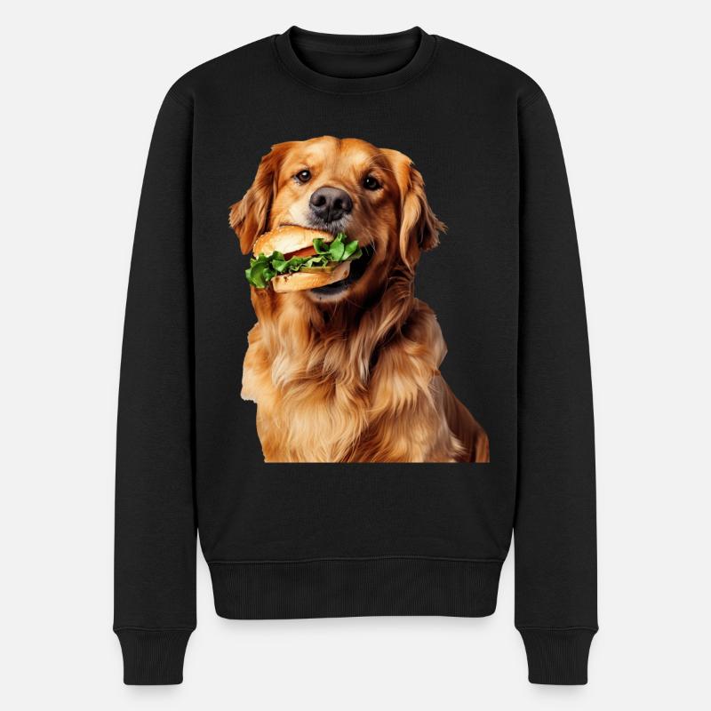 Golden retriever - Pull Premium bio Homme - noir