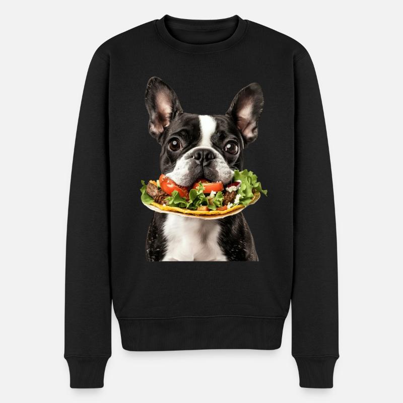 Boston Terrier - Pull Premium bio Homme - noir