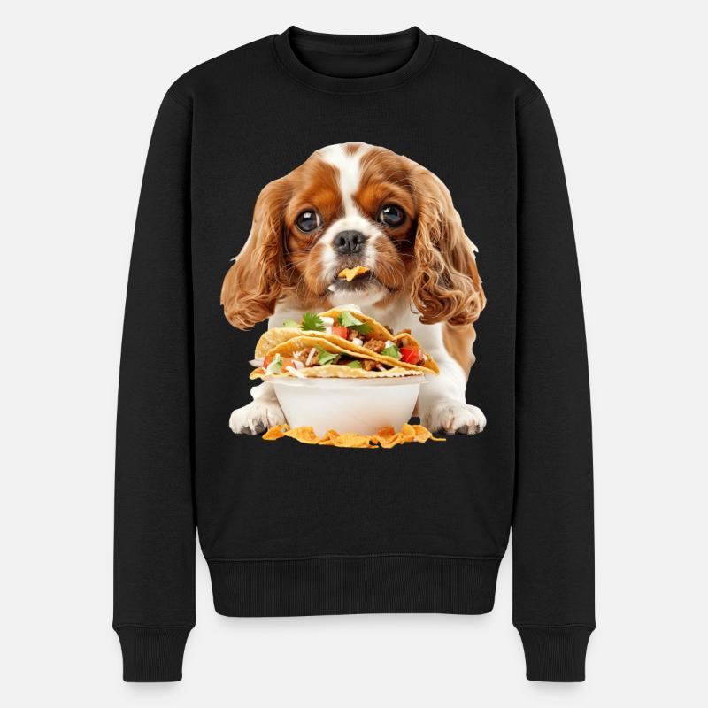 Cavalier King Spaniel - Männer Premium Bio Pullover - Schwarz