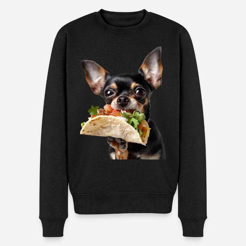 Chihuahua - Männer Premium Bio Pullover - Schwarz