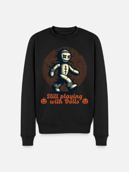 Voodoo Doll Creepy Party Design - Men's Premium Organic Jumper - black