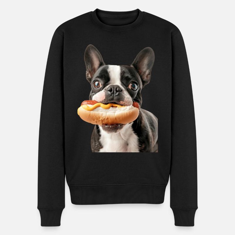 Boston Terrier - Pull Premium bio Homme - noir