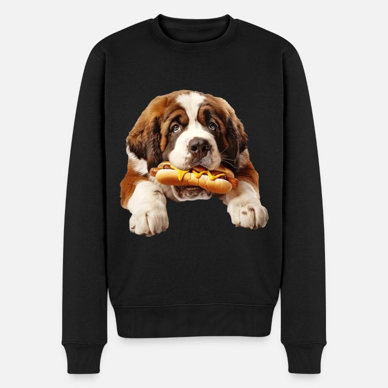 Bernhardiner - Männer Premium Bio Pullover - Schwarz