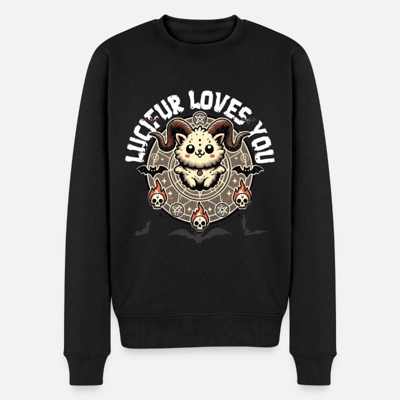 Lucifer t’aime style mystique - Pull Premium bio Homme - noir