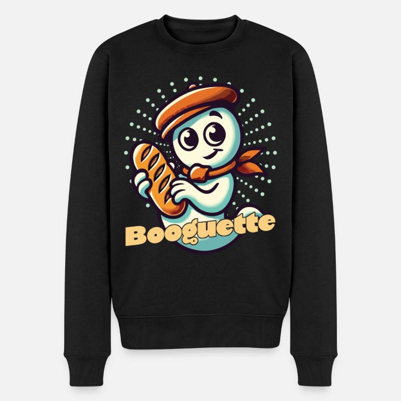 Ghost Baguette Lover Booguette - Pull Premium bio Homme - noir