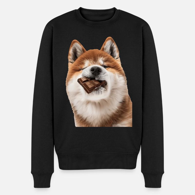 Akita - Männer Premium Bio Pullover - Schwarz