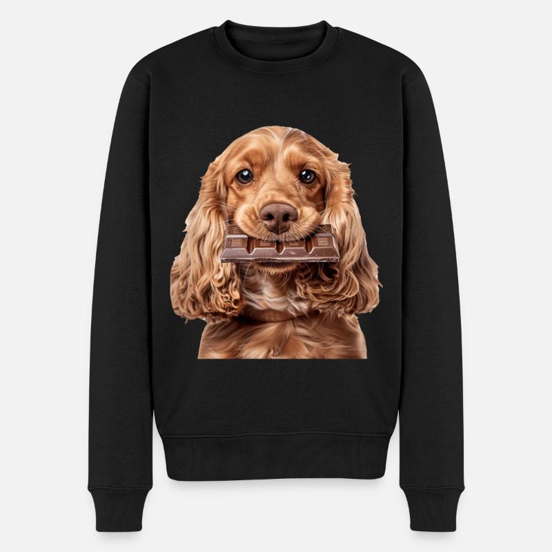 Cocker Spaniel - Pull Premium bio Homme - noir