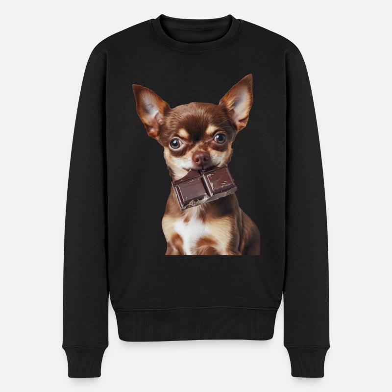 Chihuahua - Männer Premium Bio Pullover - Schwarz