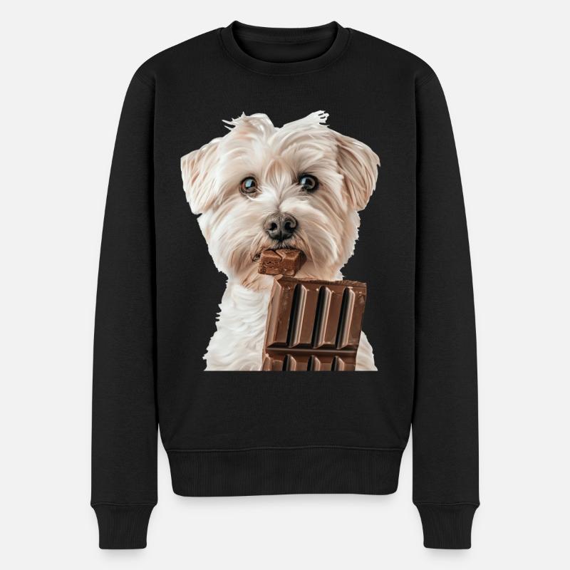 maltesisch - Männer Premium Bio Pullover - Schwarz