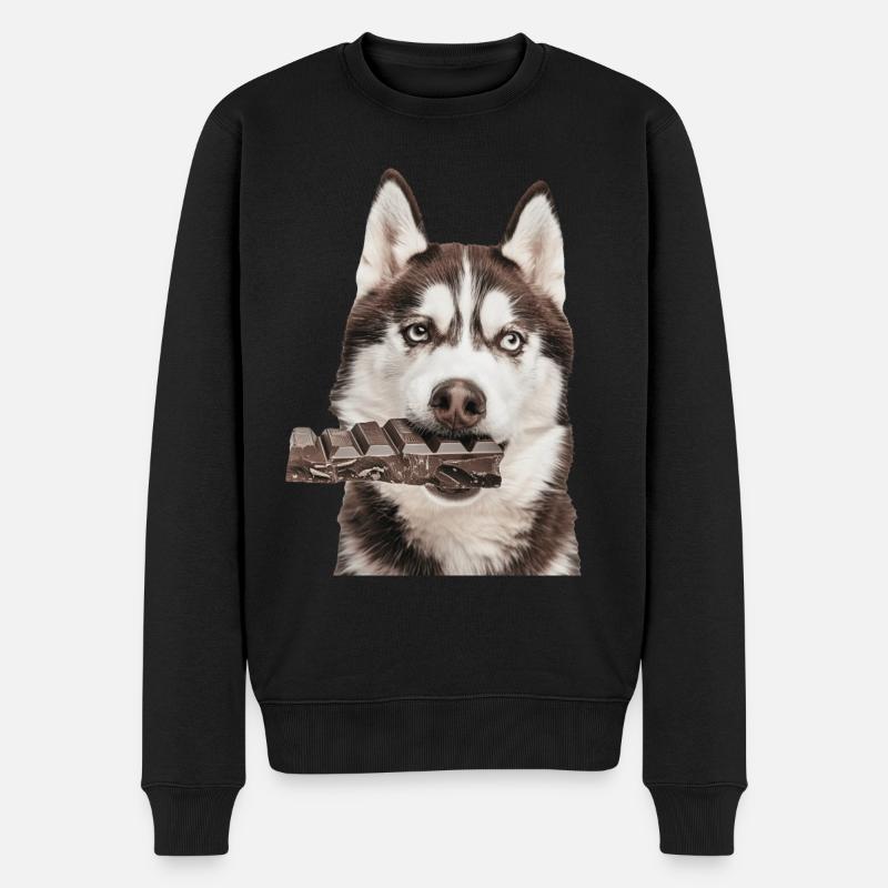 Sibirischer Husky - Männer Premium Bio Pullover - Schwarz
