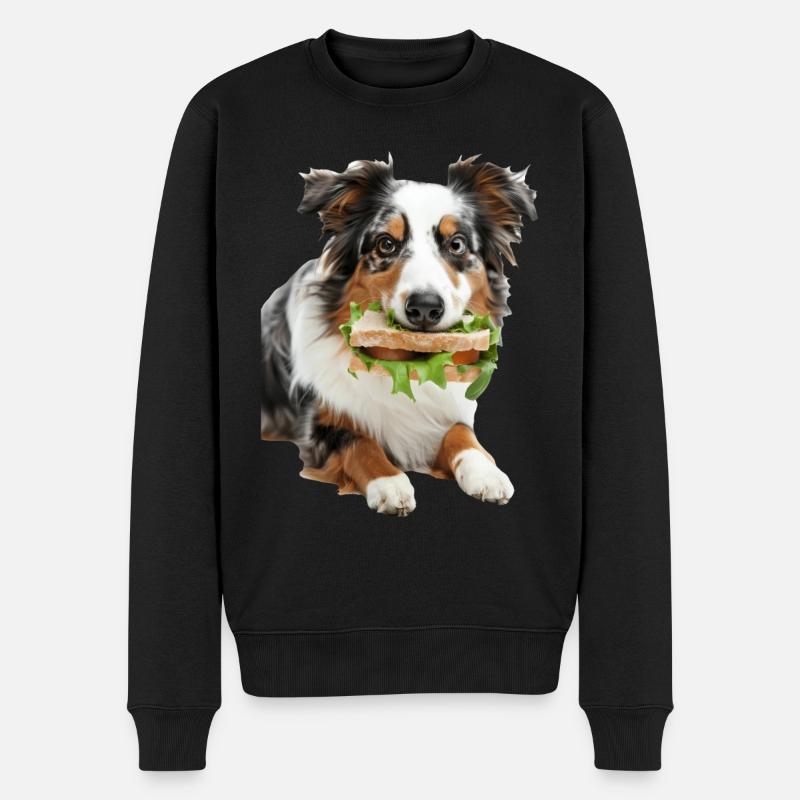 Australischer Schäferhund - Männer Premium Bio Pullover - Schwarz