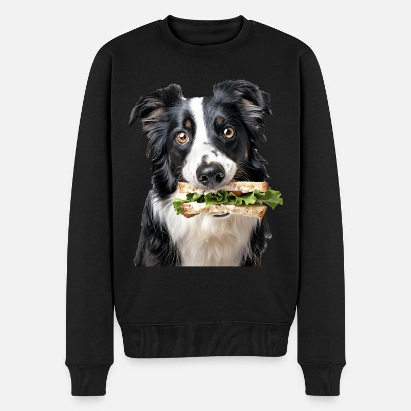 Border Collie - Pull Premium bio Homme - noir