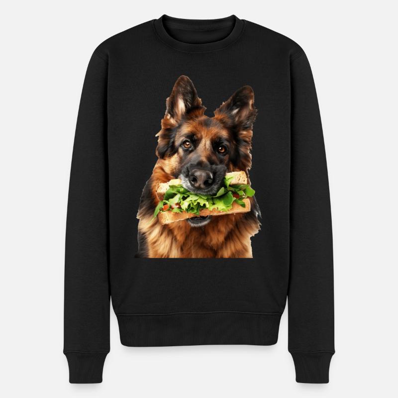 Deutscher Schäferhund - Männer Premium Bio Pullover - Schwarz