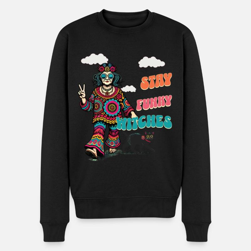 Halloween Kostüm Hexenliebhaber Design - Männer Premium Bio Pullover - Schwarz