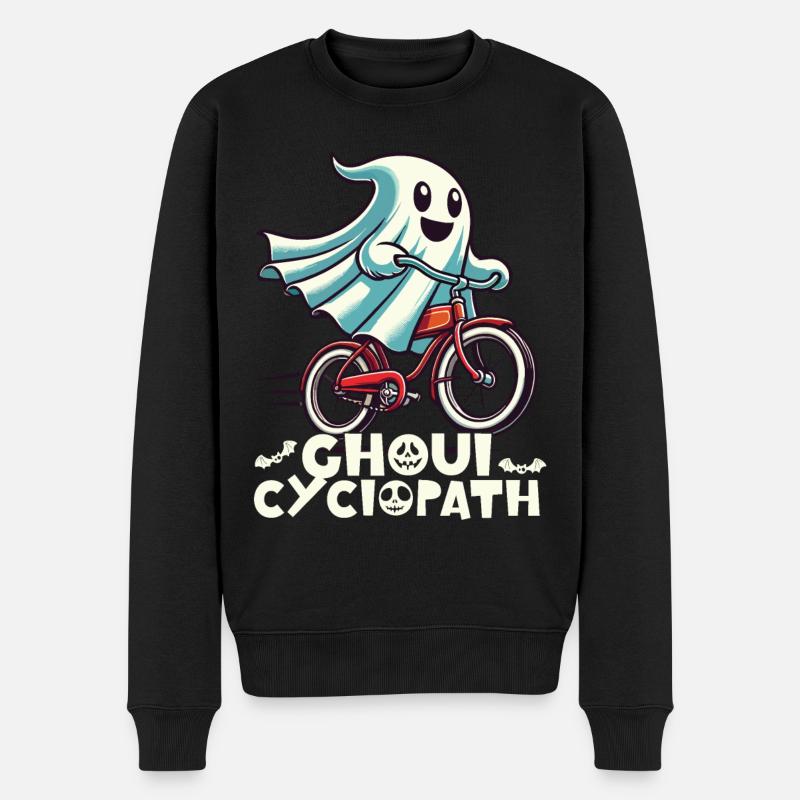 Ghoul Cyclopath Drôle Vélo D’Halloween - Pull Premium bio Homme - noir