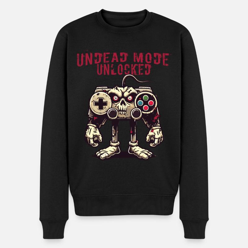 Zombie Gaming Controller: Undead Mode - Men's Premium Organic Jumper - black