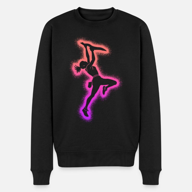Bouldern Bergsteigen Kletterer Mädchen Klettern - Männer Premium Bio Pullover - Schwarz