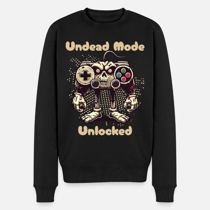 Zombie Gaming Controller Mode Unleashed - Men's Premium Organic Jumper - black
