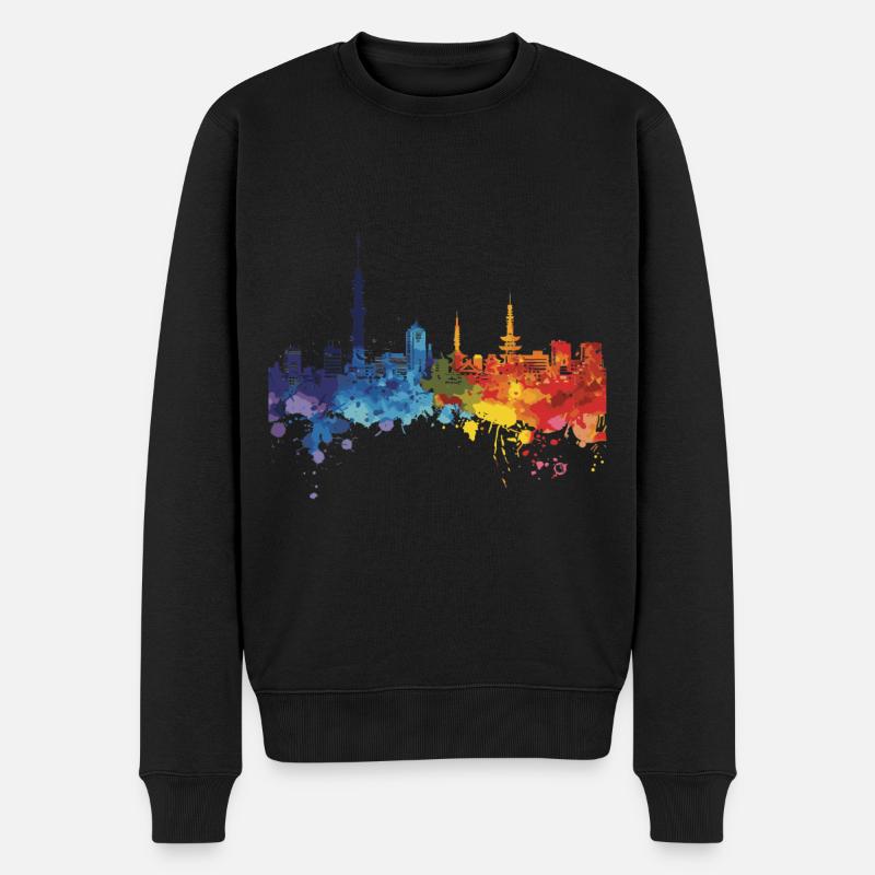 Kawagoe - Männer Premium Bio Pullover - Schwarz