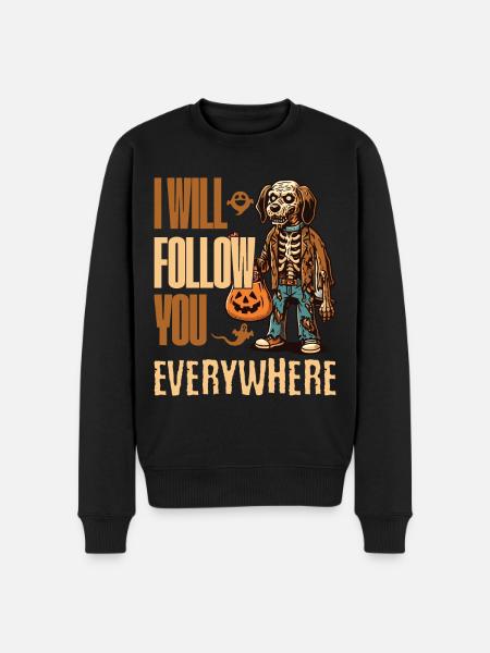 Compagnon de chien effrayant d’Halloween - Pull Premium bio Homme - noir