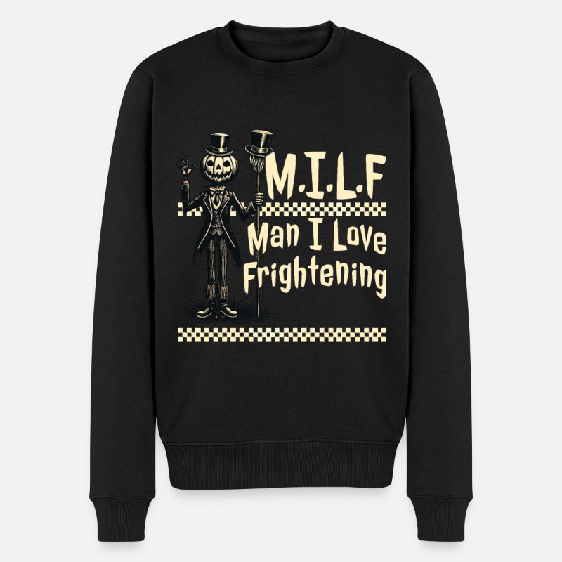 Citrouille effrayante Halloween Fun - Pull Premium bio Homme - noir