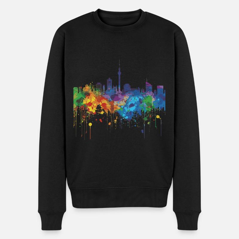 Naha - Männer Premium Bio Pullover - Schwarz