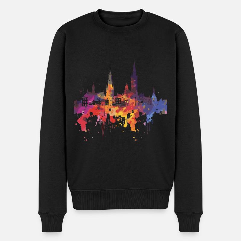 Deventer - Männer Premium Bio Pullover - Schwarz