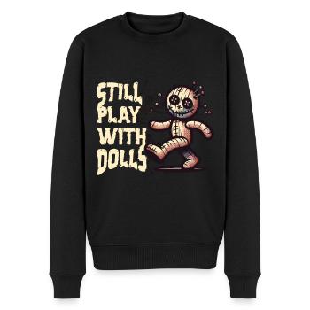 Toujours en train de jouer avec des poupées Poupée vaudou effrayante - Pull Premium bio Homme - noir - Devant - Nico (187cm)