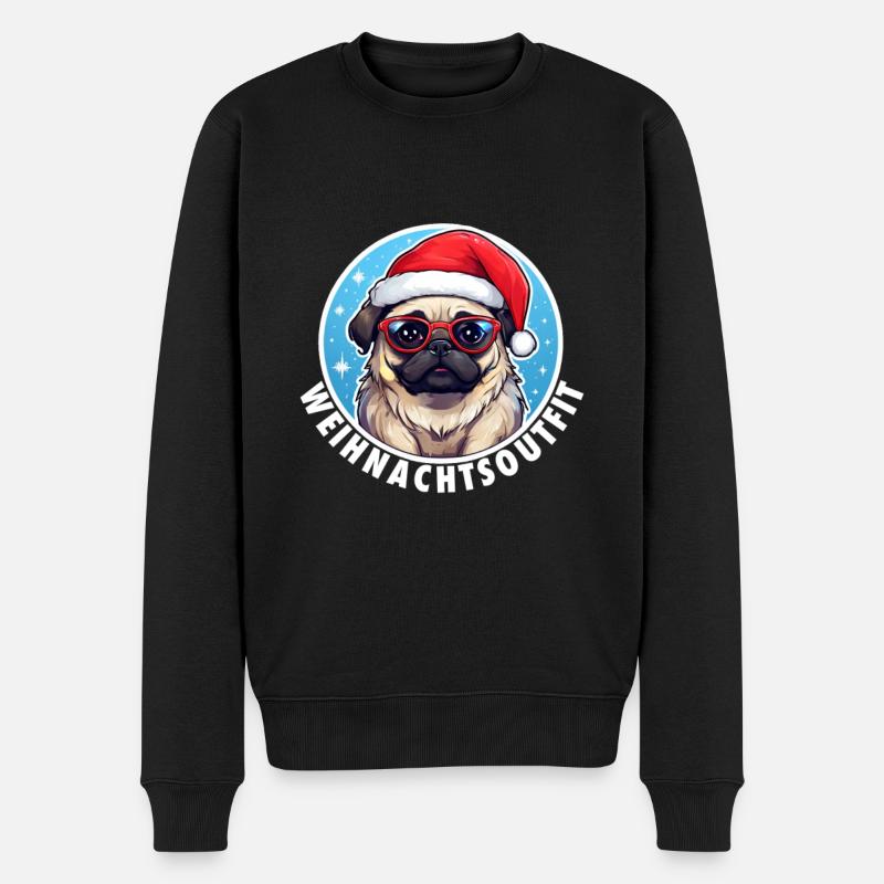 Weihnachtsoutfit Weihnachten - Männer Premium Bio Pullover - Schwarz