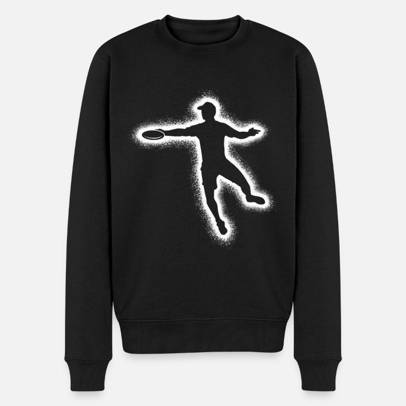 Disc Golf Discgolfspieler Kinder Jungen Discgolfer - Männer Premium Bio Pullover - Schwarz