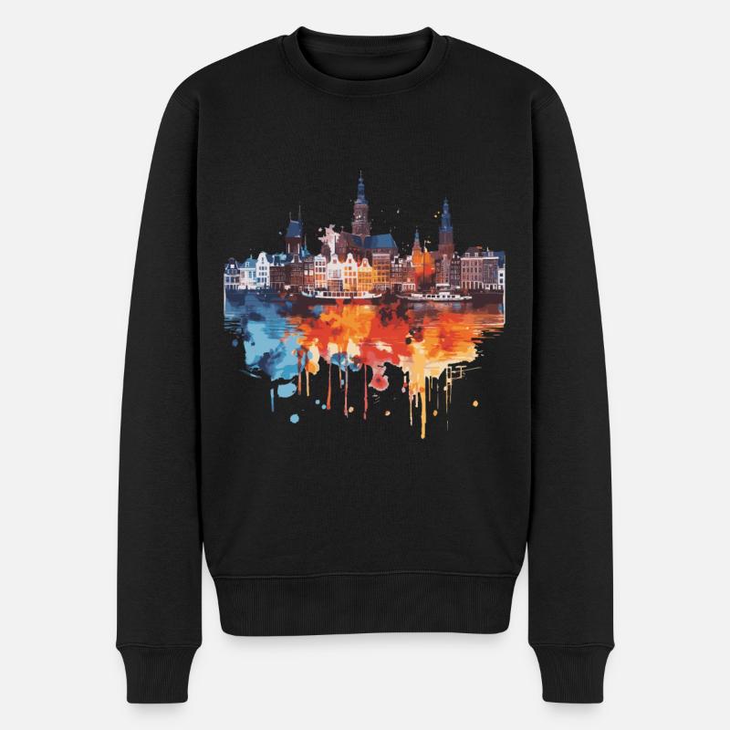 Land van Cuijk - Männer Premium Bio Pullover - Schwarz