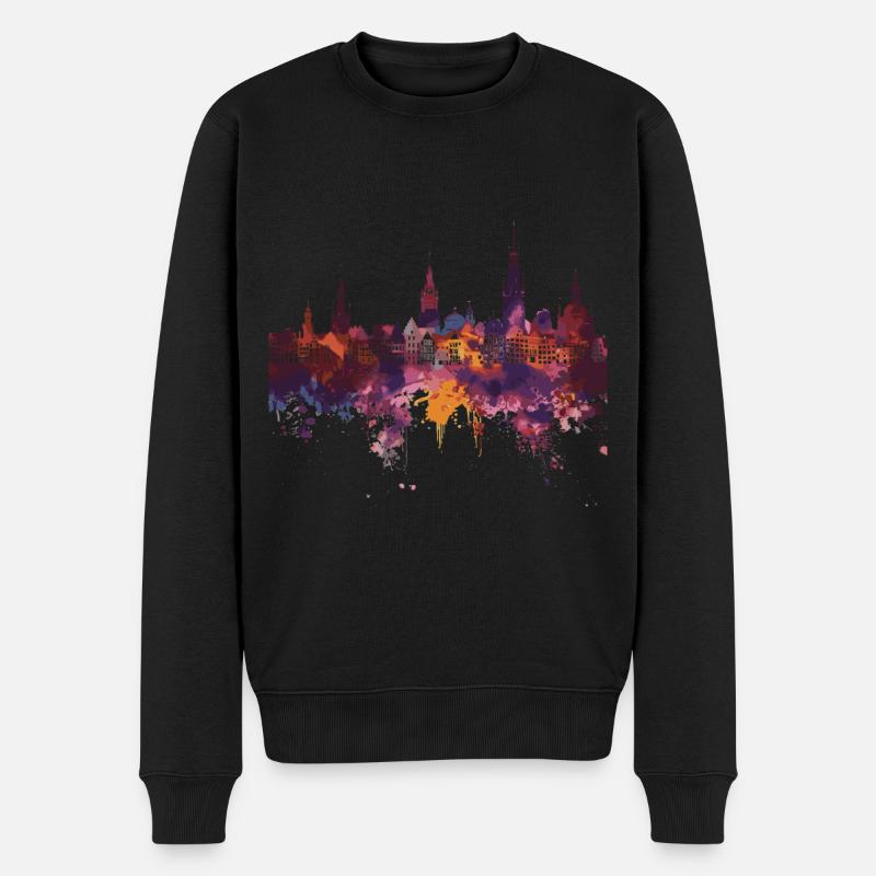 Maastricht - Männer Premium Bio Pullover - Schwarz