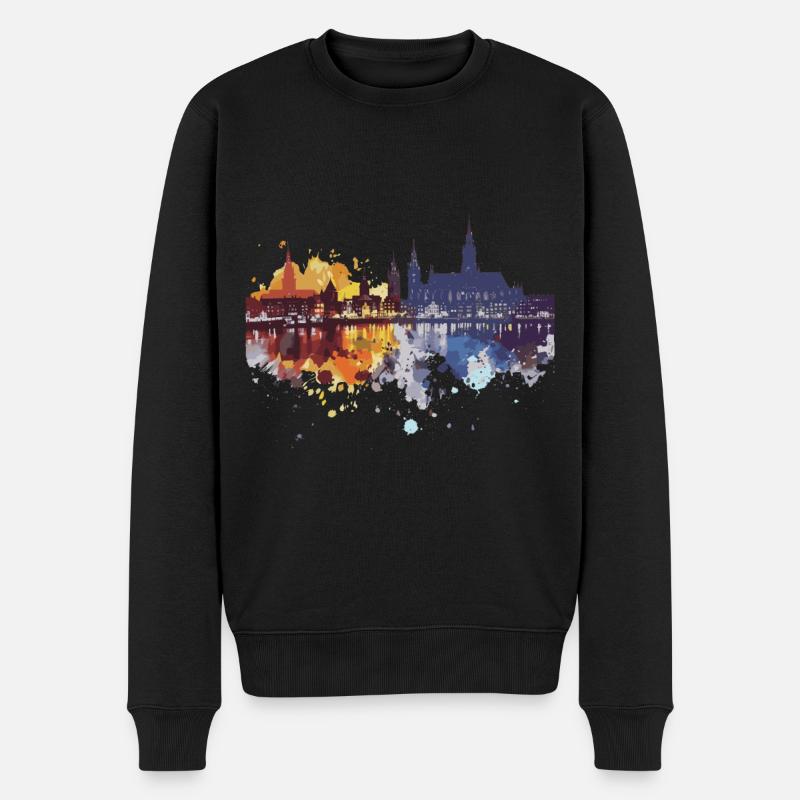 Nijmegen (Nimwegen) - Männer Premium Bio Pullover - Schwarz