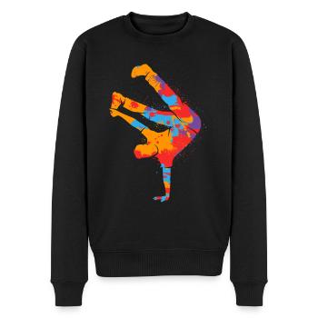 Breakdance Coloré Breakdancer Garçons Breakdance - Pull Premium bio Homme - noir - Devant - Nico (187cm)