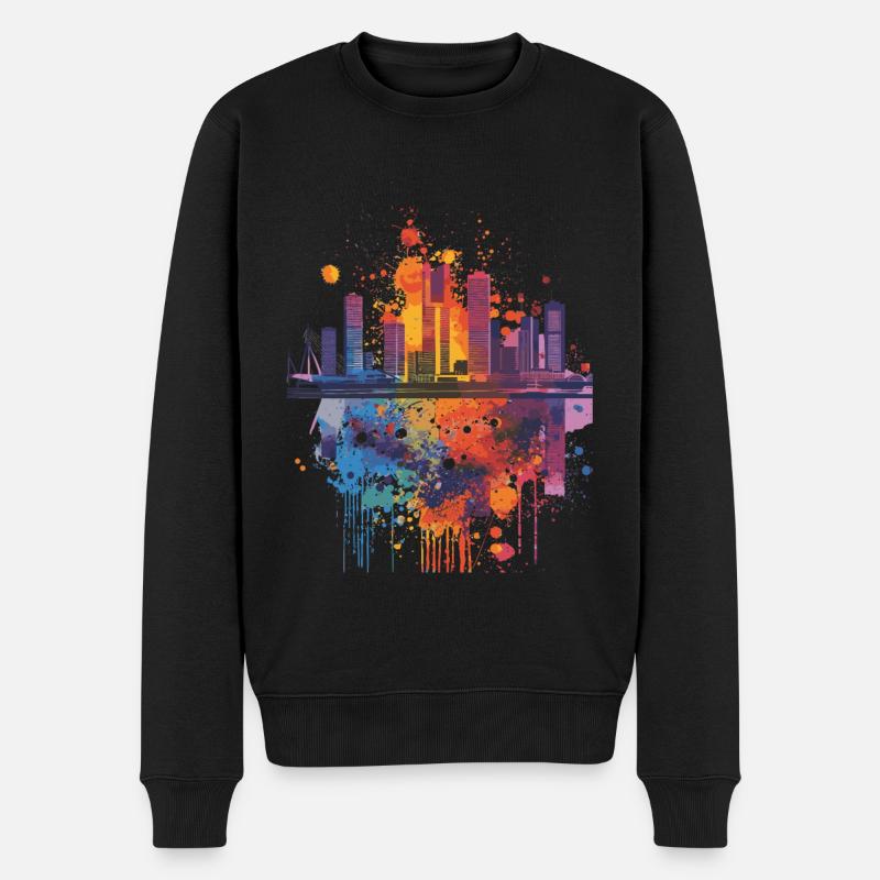 Rotterdam - Pull Premium bio Homme - noir