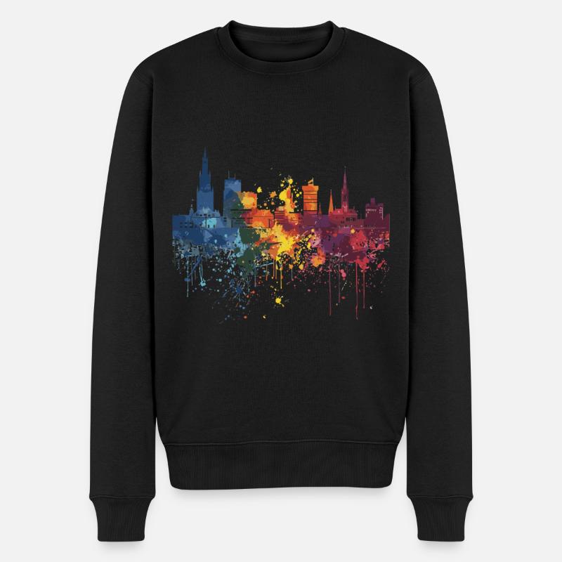Tilburg - Männer Premium Bio Pullover - Schwarz