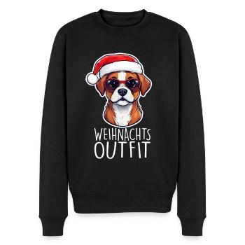 Chien de Noël - Pull Premium bio Homme - noir - Devant - Nico (187cm)