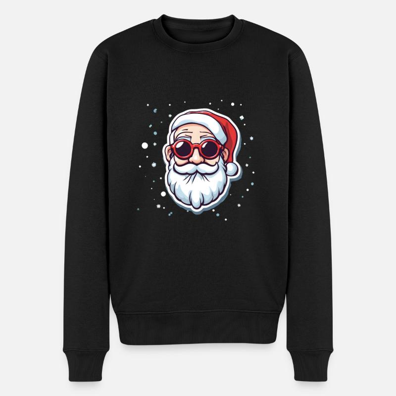 Weihnachtsmann - Männer Premium Bio Pullover - Schwarz