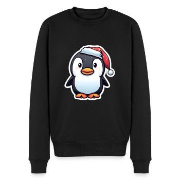 Tenue de Noël Pingouin - Pull Premium bio Homme - noir - Devant - Nico (187cm)