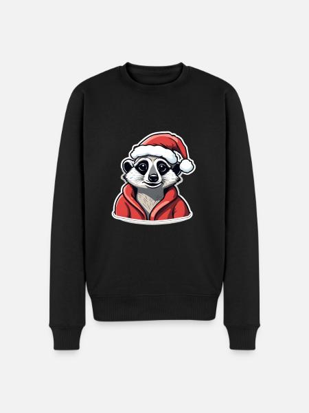Erdmännchen - Männer Premium Bio Pullover - Schwarz
