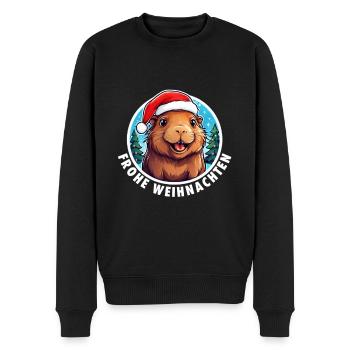 Weihnachten - Männer Premium Bio Pullover - Schwarz - Vorne - Nico (187cm)
